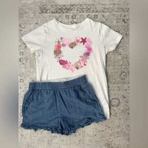 J. Crew Factory Tee + Chambray Shorts